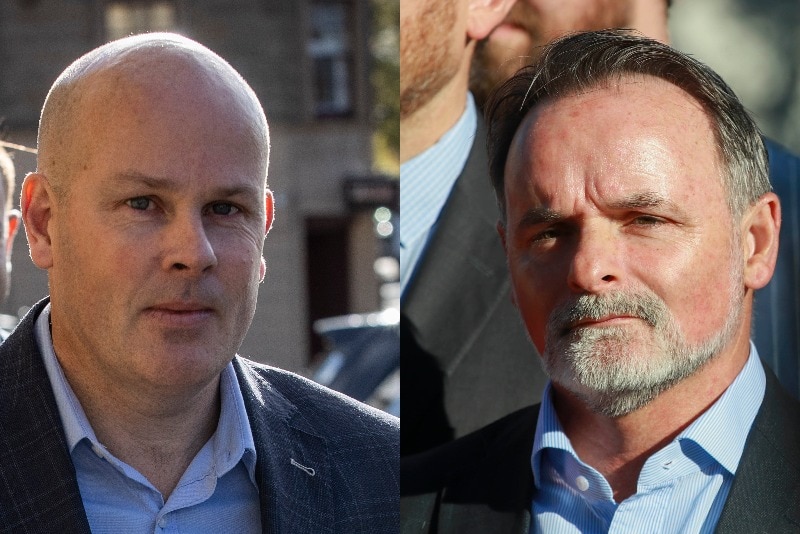 A composite image of two photos of Tasmanian Labor MPs Shane Broad and David O'Byrne.