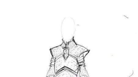 A sketch from Alarna Hope while planning how to style a Night King character from Game of Thrones.