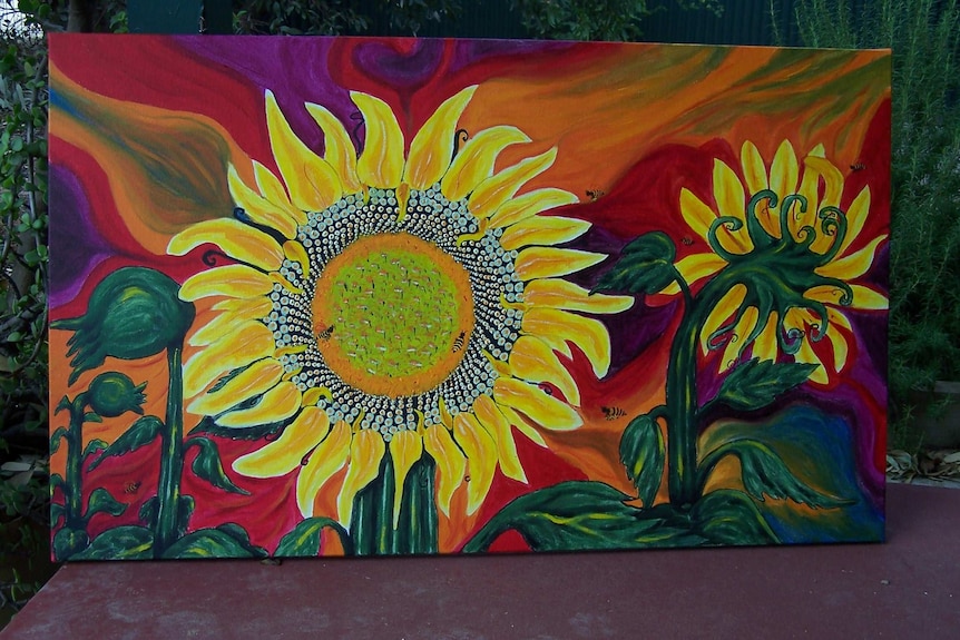 Painting of sunflowers