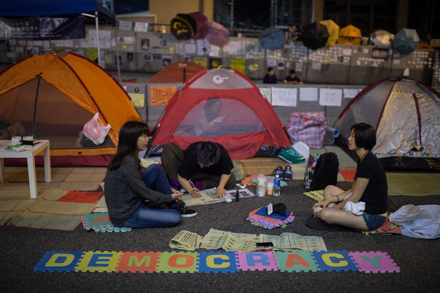 Hong Kong protest tents