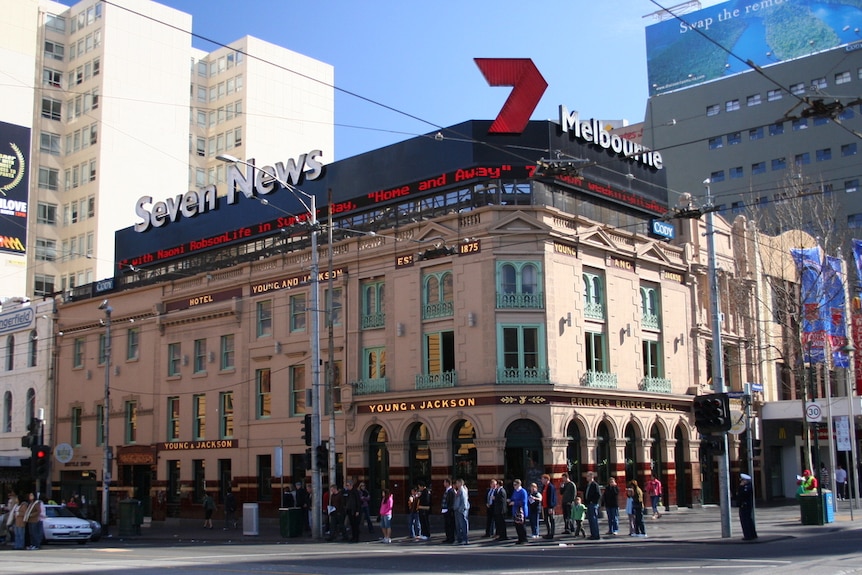 Exterior view of the Young and Jackson Hotel in Melbourne.