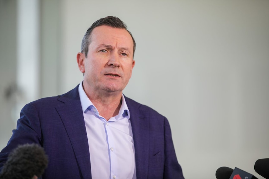 A close-up photo of WA Premier Mark McGowan wearing an open-neck shirt.