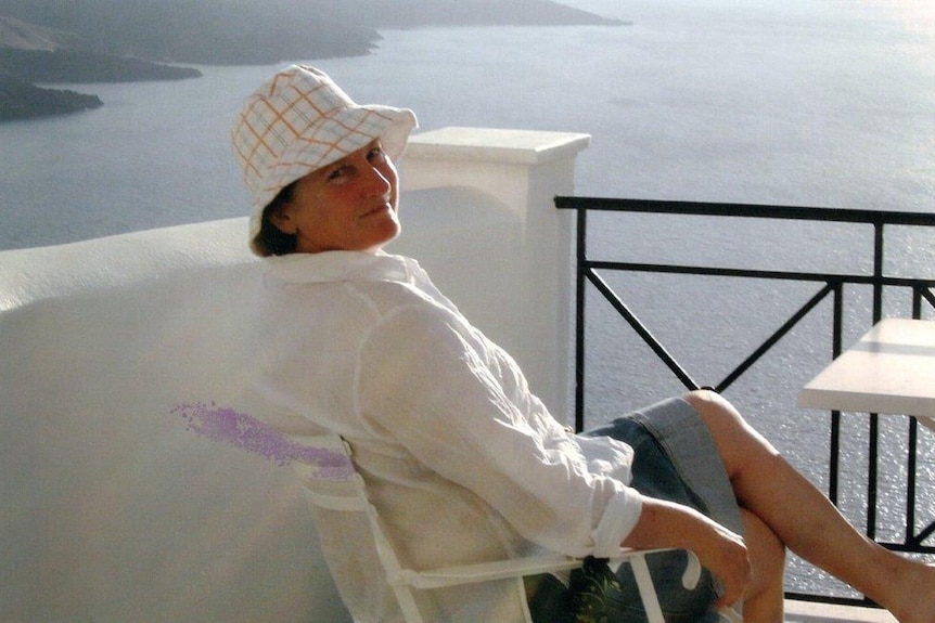 Julie fletcher in Greece on holidays