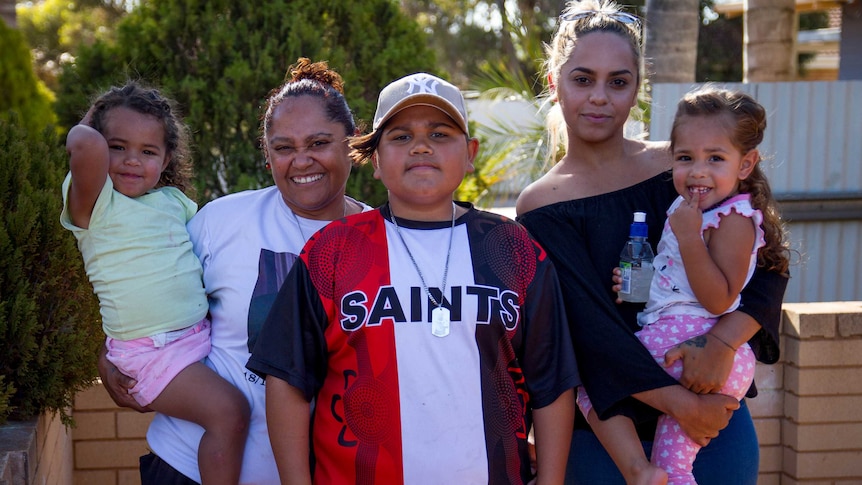 Norma Ashwin and her family in Kalgoorlie.