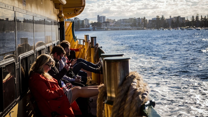 Commuters on the Manly Ferry