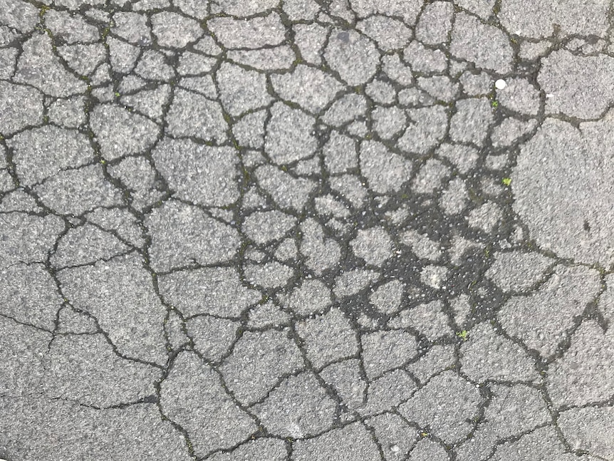 Cracks on the pavement