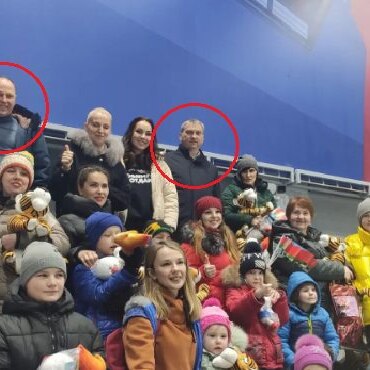 Belarus officials (circled) identified as facilitators of the indoctrination of abducted children from Ukraine. 