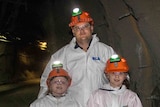 Family at the George Fisher Mine