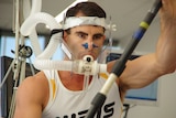 An athlete being tested