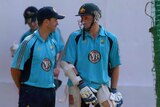 Ricky Ponting and Michael Hussey