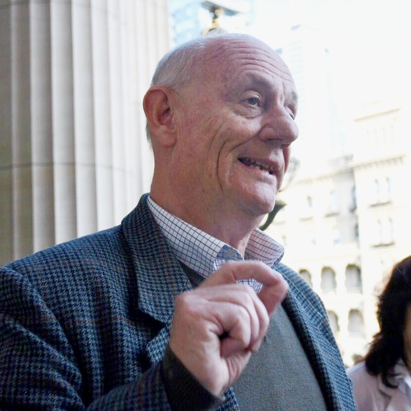 The Alliance for Gambling Reform's Tim Costello outside the Victorian Parliament