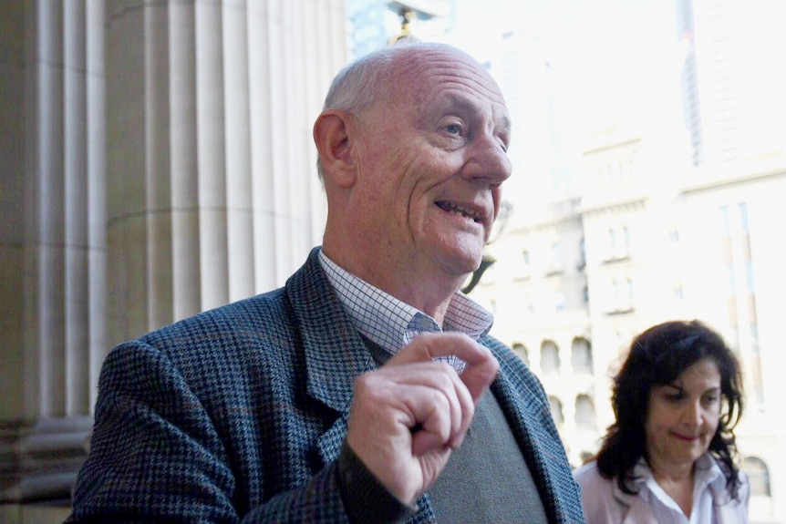 The Alliance for Gambling Reform's Tim Costello outside the Victorian Parliament