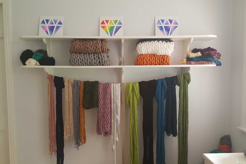 Chunky wool blankets and scarves from 100 percent Australian wool