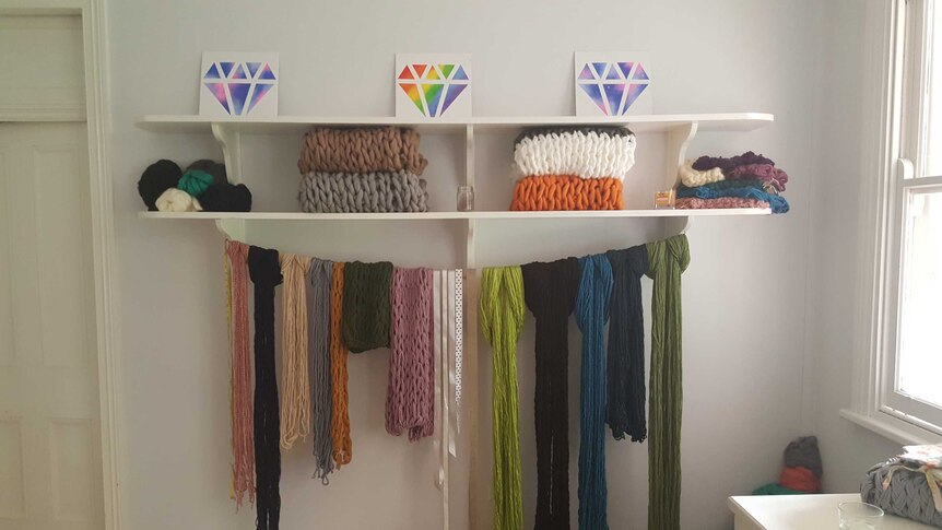 Chunky wool blankets and scarves from 100 percent Australian wool