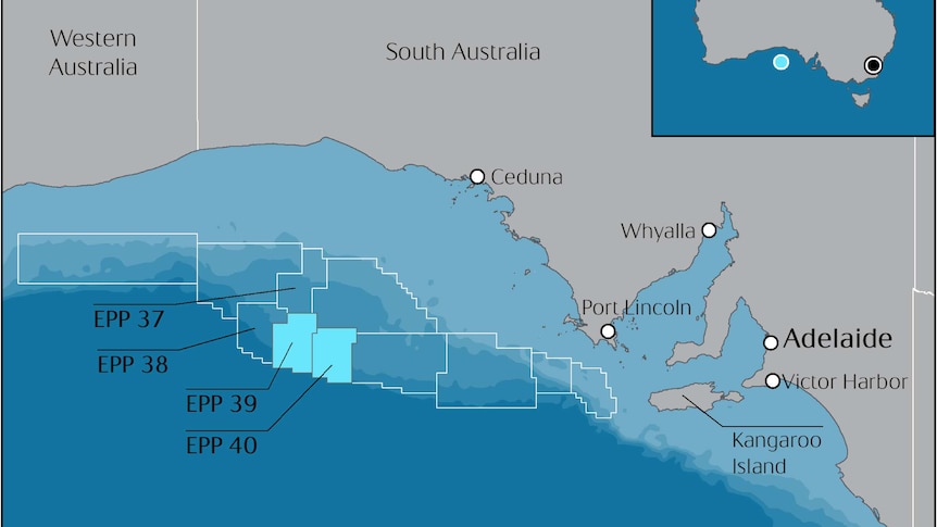 Two light blue section show the permit areas Statoil will take over.
