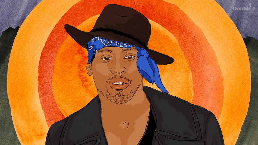 An illustration of American neo-soul singer D'Angelo