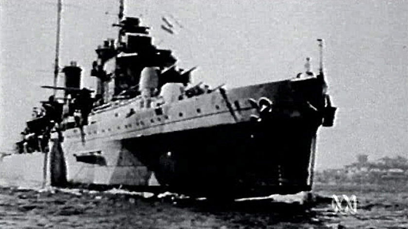 The HMAS Sydney (pictured) was sunk during a battle with the Kormoran in 1941.