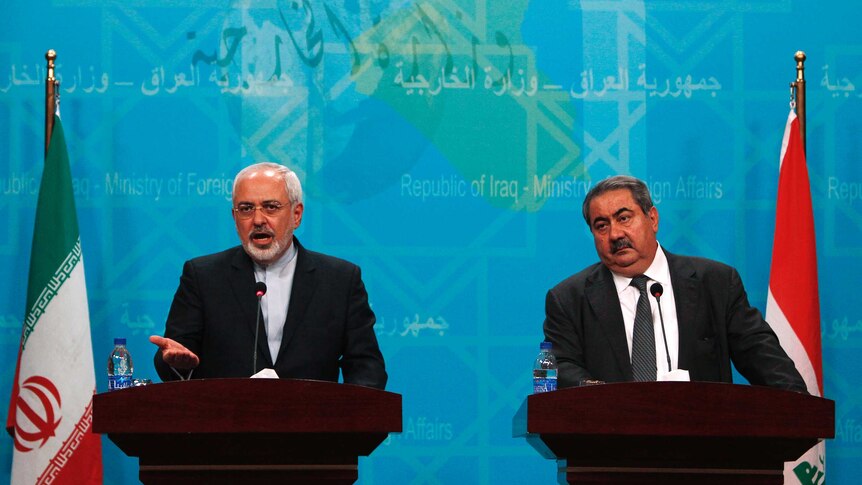 Iraq crisis: Iranian foreign minister Mohammad Javad Zarif and Iraqi foreign minister Hoshyar Zebari