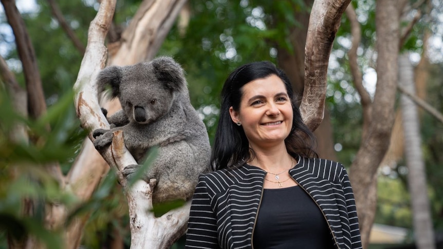 Rebecca Johnson and Koala