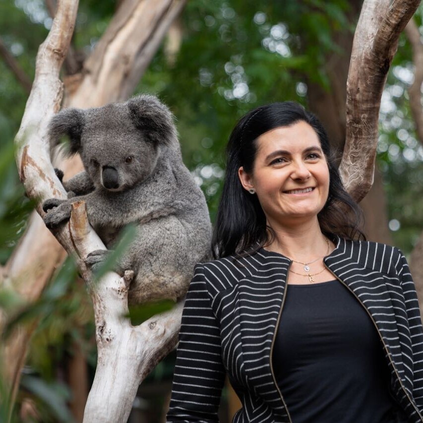 Rebecca Johnson and Koala