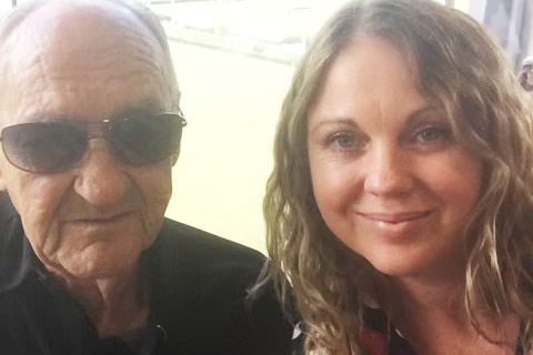 Natalie Macfarlane takes a selfie with her 84-year-old father John Cavanagh.