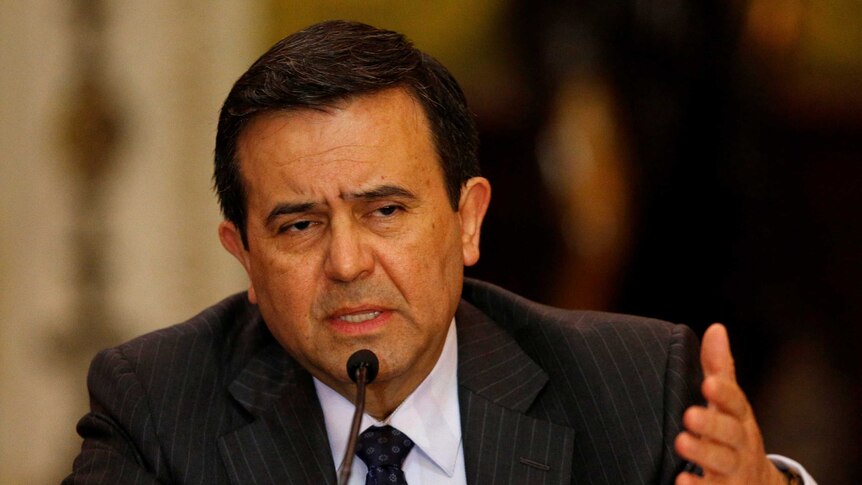 Mexico's Economy Minister Ildefonso Guajardo speaks
