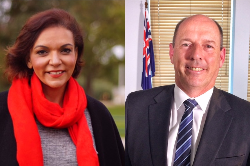 Composite photo of Labor's candidate for Cowan Anne Aly and the sitting member for Cowan, Liberal MP Luke Simpkins.