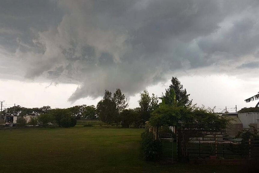 Storm clouds at Rosewood near Ipswich, on December 31, 2017.