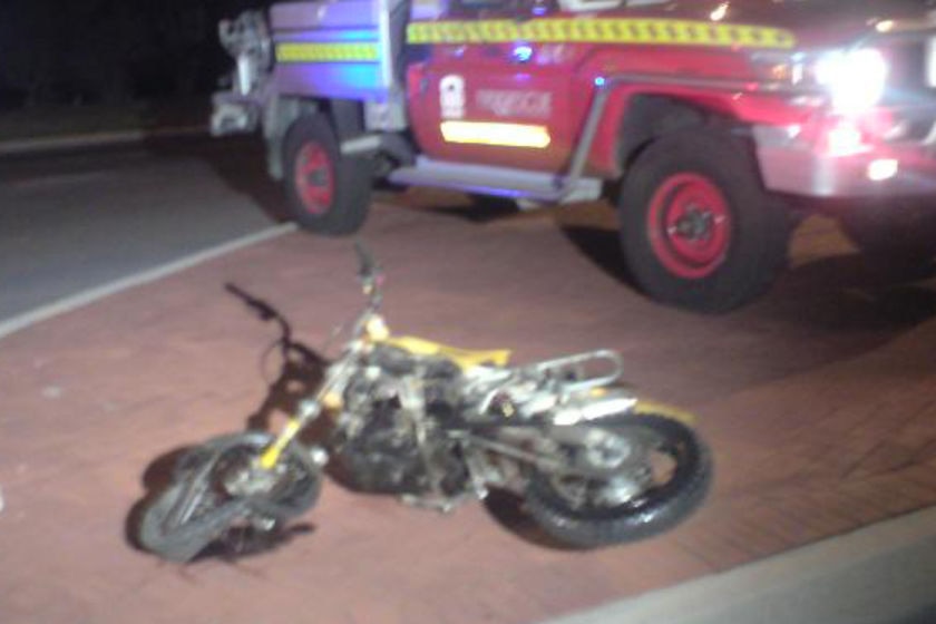 The teen who was riding the motorbike is in a critical condition