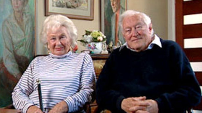 John McCallum (right) and his wife Googie Withers