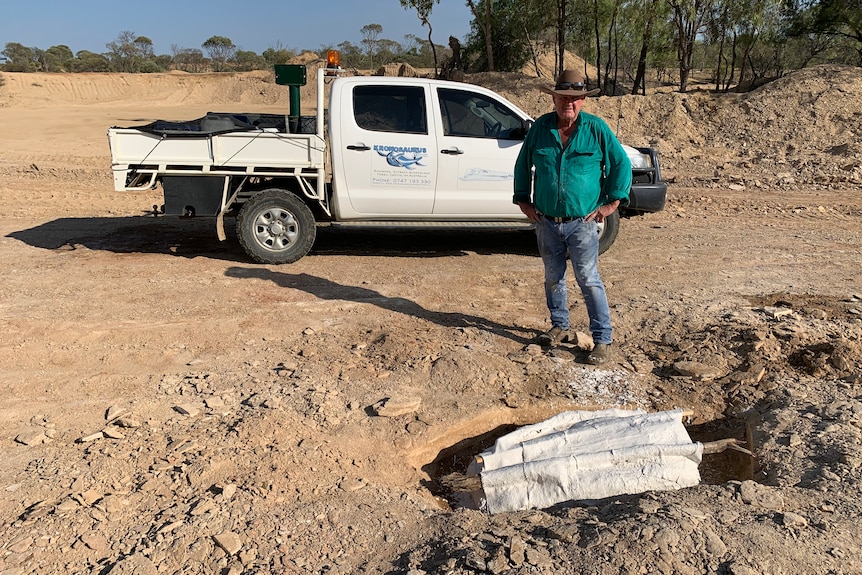 man stands in outback Australia