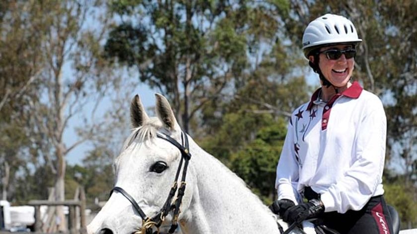 Endurance horse rider Meg Wade rides China Doll at the 2008 Tom Quilty Gold Cup