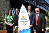Premier Annastacia Palaszczuk (left), with Minister Hinchliffe, and Mr Peter Beattie in Sydney last year.