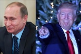 Composite image of Russian President Vladimir Putin and US President Donald Trump.