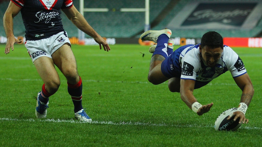 Krisnan Inu dives over for the Dogs