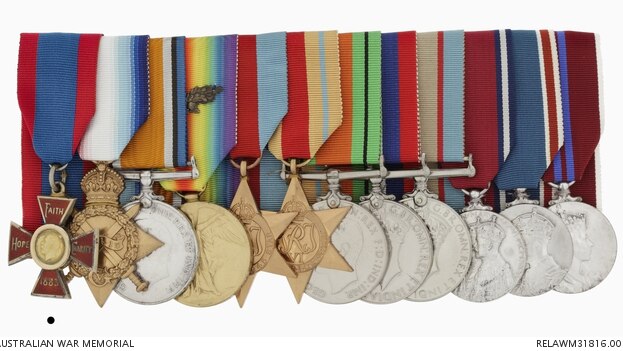 The medals of WWI matron Grace Wilson
