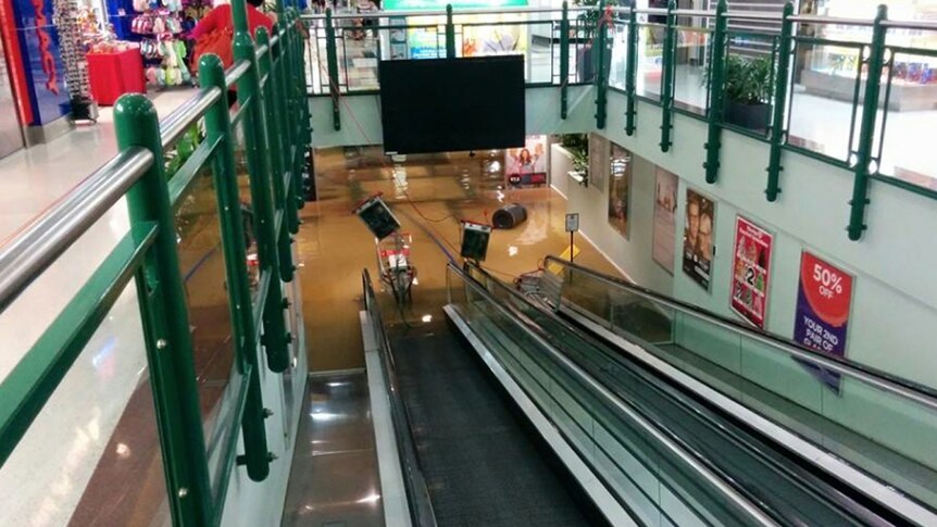 Flooding at Morayfield Shopping Centre