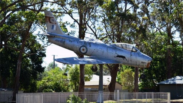 After 31 years in Raymond Terrace's Bettles Park, the Sabre Jet will be moved to Fighter World for restoration and display.