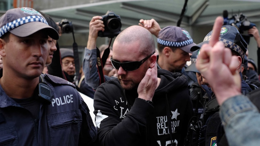 A reclaim Australia protester claimed he was assaulted by pro-immigration protesters.