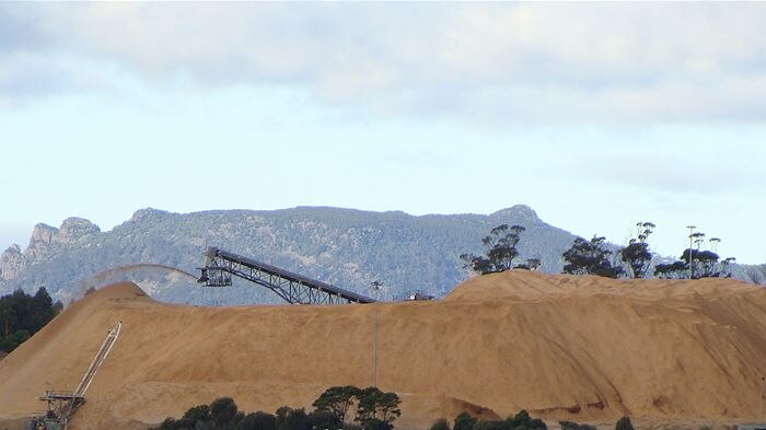 Woodchip pile