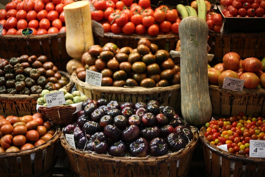 Red tomatoes.