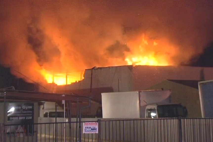 Ridgehaven motorbike shop fire