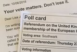 EU referendum voting card