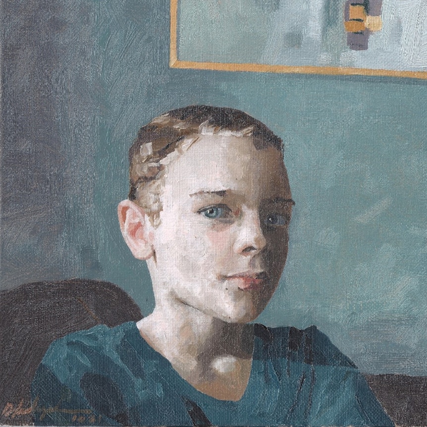 A painting of a young boy.