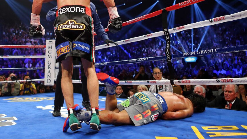 Pacquiao goes down to Marquez