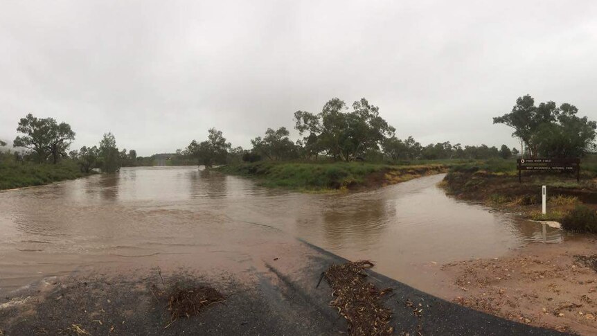 Flooding of the Finke River in Central Australia