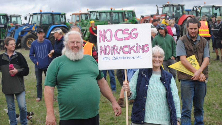 Victorian landowners join an anti-CSG rally