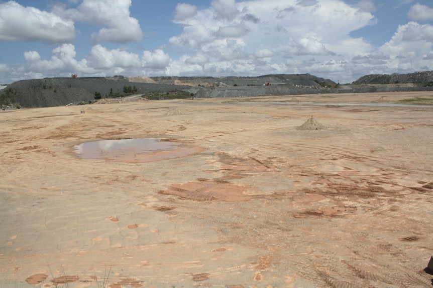 laterite capping over an old uranium mine pit