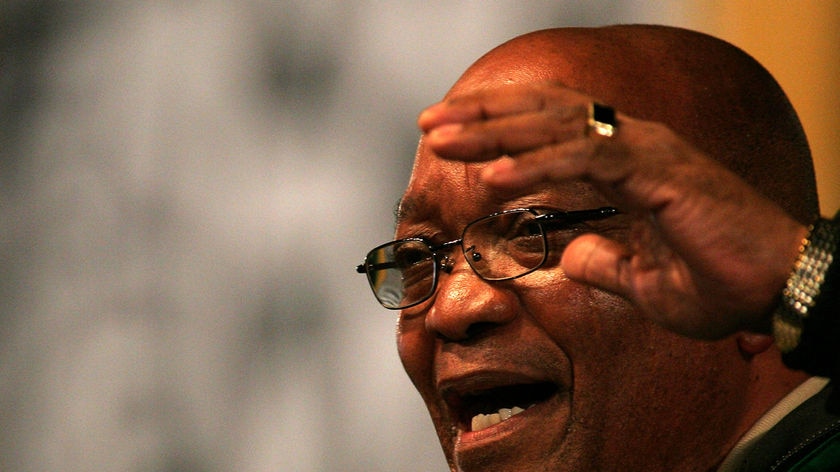 Mr Zuma is frontrunner for president in South Africa's general election.