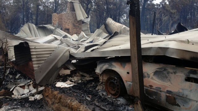 A home on Traylen Road in Stoneville destroyed in the fire